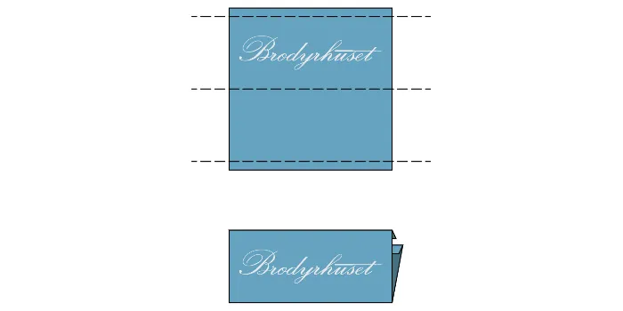 Diagram på vikning som heter Book-cover-fold.