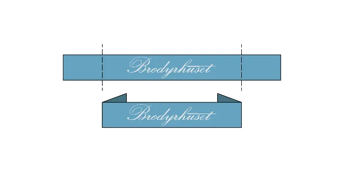 Diagram på vikning som heter End-fold.